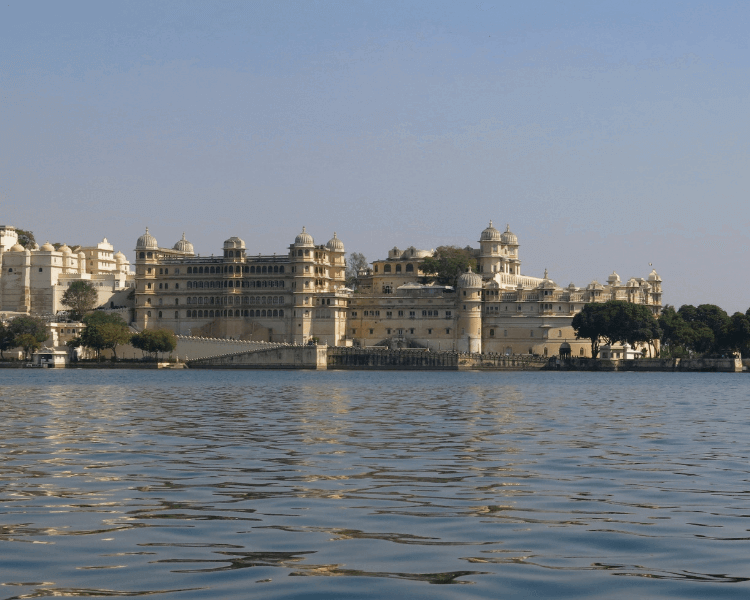 Udaipur Lake Pichola with City Palace in the background