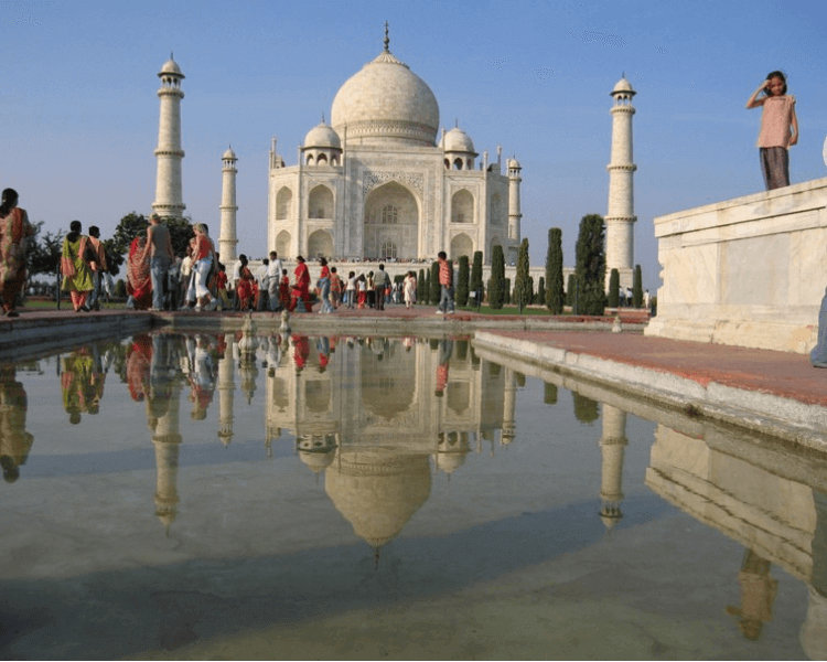 Jasmine Trails Tours Destination Golden Triangle Agra Taj Mahal. In the Image is the Taj Mahal