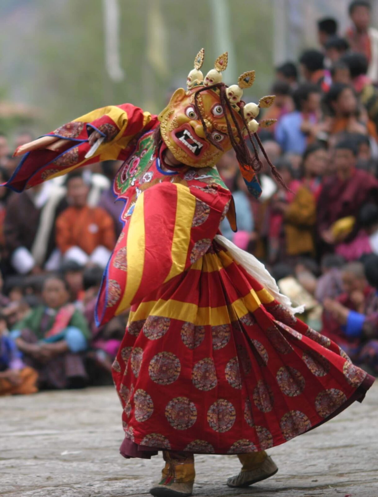 Bhutan Festival, in the Image is a masked Cham dancer