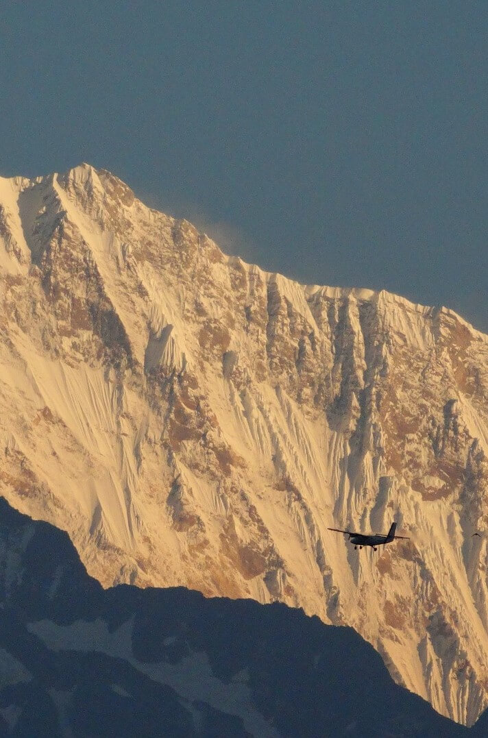 Flightseeing in Nepal.