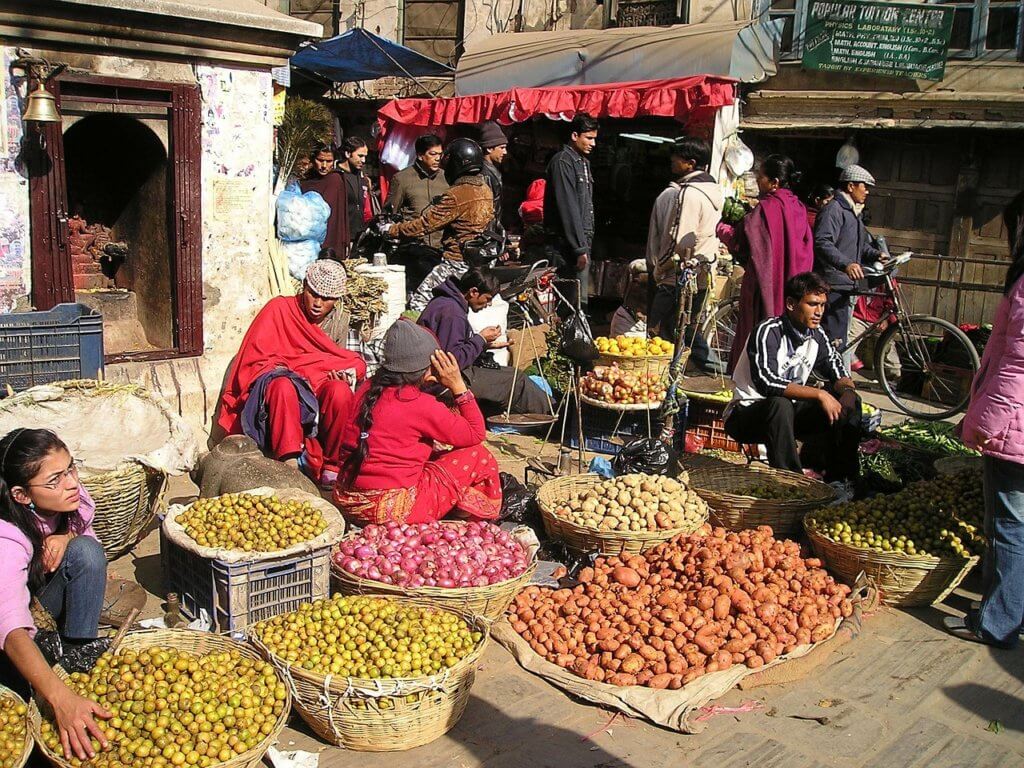 A Local Market in Nepal